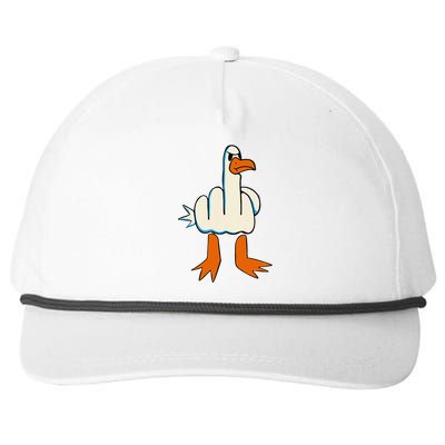 I DonT Give A Duck Middle Finger Funny Offensive Rude Snapback Five-Panel Rope Hat