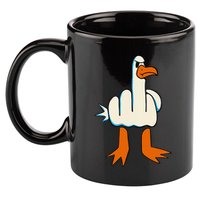 I DonT Give A Duck Middle Finger Funny Offensive Rude 11oz C Handle Ceramic Mug
