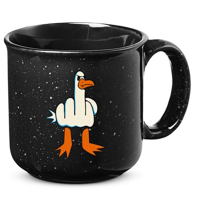 I DonT Give A Duck Middle Finger Funny Offensive Rude 15oz Campfire Ceramic Mug