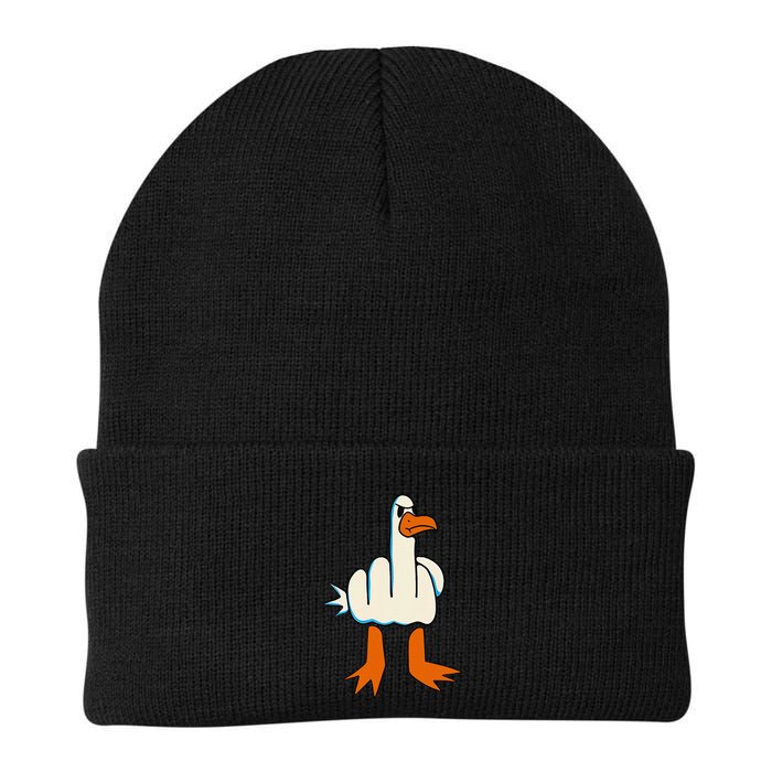 I DonT Give A Duck Middle Finger Funny Offensive Rude Beanie