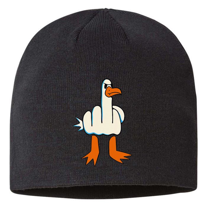 I DonT Give A Duck Middle Finger Funny Offensive Rude Sustainable Beanie