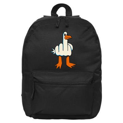 I DonT Give A Duck Middle Finger Funny Offensive Rude 16 in Basic Backpack