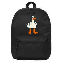 I DonT Give A Duck Middle Finger Funny Offensive Rude 16 in Basic Backpack