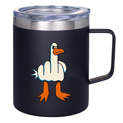I DonT Give A Duck Middle Finger Funny Offensive Rude 12oz Stainless Steel Coffee Mug