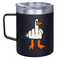 I DonT Give A Duck Middle Finger Funny Offensive Rude 12oz Stainless Steel Coffee Mug