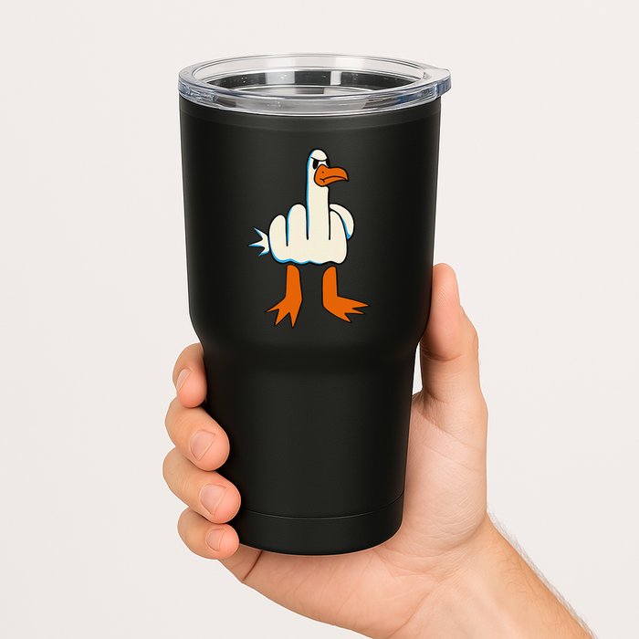 I DonT Give A Duck Middle Finger Funny Offensive Rude Tumbler