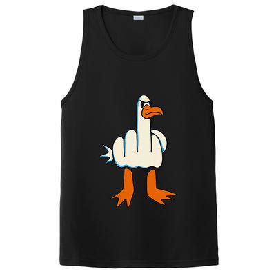 I DonT Give A Duck Middle Finger Funny Offensive Rude PosiCharge Competitor Tank