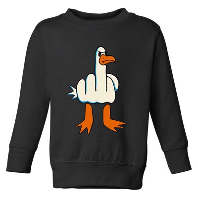 I DonT Give A Duck Middle Finger Funny Offensive Rude Toddler Sweatshirt