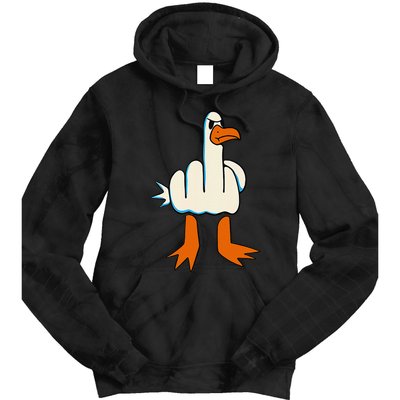 I DonT Give A Duck Middle Finger Funny Offensive Rude Tie Dye Hoodie