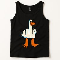 I DonT Give A Duck Middle Finger Funny Offensive Rude Tank Top