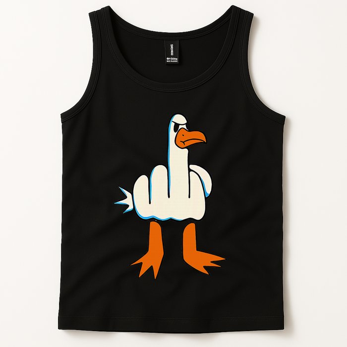 I DonT Give A Duck Middle Finger Funny Offensive Rude Tank Top