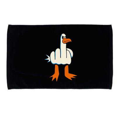 I DonT Give A Duck Middle Finger Funny Offensive Rude Microfiber Hand Towel
