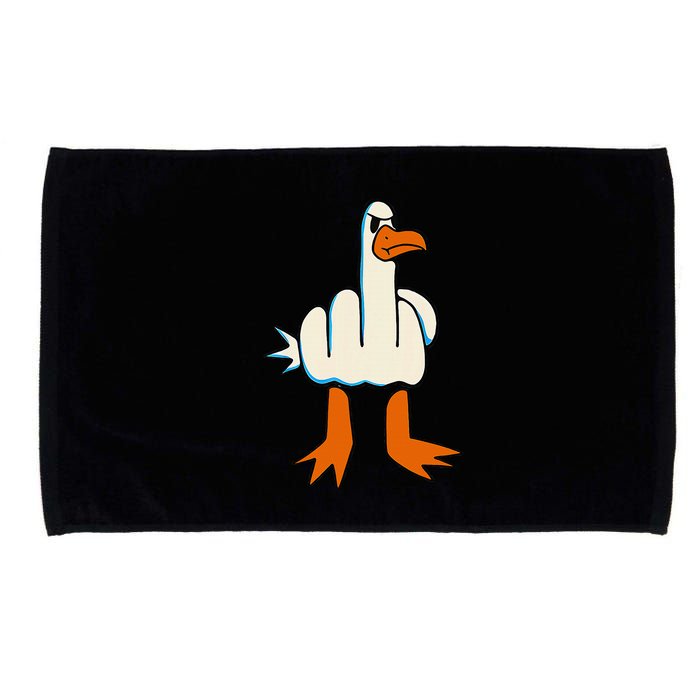 I DonT Give A Duck Middle Finger Funny Offensive Rude Microfiber Hand Towel