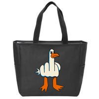 I DonT Give A Duck Middle Finger Funny Offensive Rude Zip Tote Bag