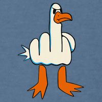 I DonT Give A Duck Middle Finger Funny Offensive Rude Garment-Dyed Sweatshirt