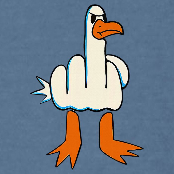 I DonT Give A Duck Middle Finger Funny Offensive Rude Garment-Dyed Sweatshirt