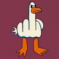 I DonT Give A Duck Middle Finger Funny Offensive Rude 16oz Travel Tumbler