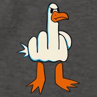 I DonT Give A Duck Middle Finger Funny Offensive Rude Vector Backpack