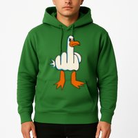 I DonT Give A Duck Middle Finger Funny Offensive Rude Hoodie