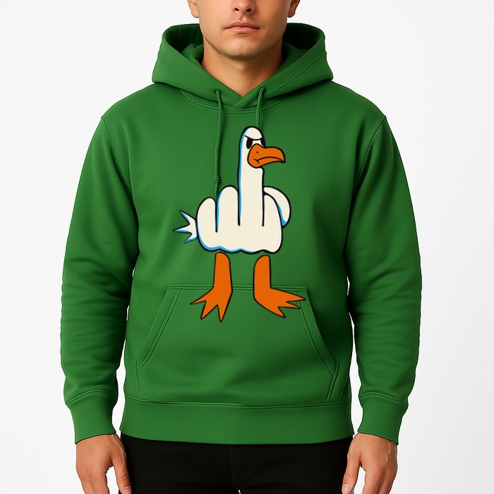 I DonT Give A Duck Middle Finger Funny Offensive Rude Hoodie