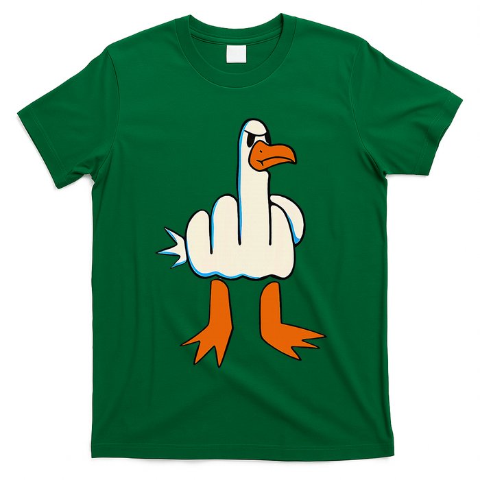 I DonT Give A Duck Middle Finger Funny Offensive Rude T-Shirt