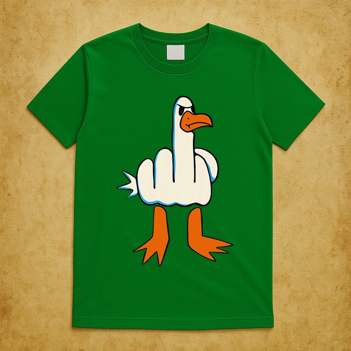 I DonT Give A Duck Middle Finger Funny Offensive Rude T-Shirt
