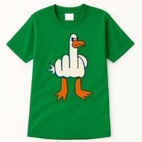 I DonT Give A Duck Middle Finger Funny Offensive Rude Tall T-Shirt
