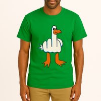 I DonT Give A Duck Middle Finger Funny Offensive Rude Tall T-Shirt