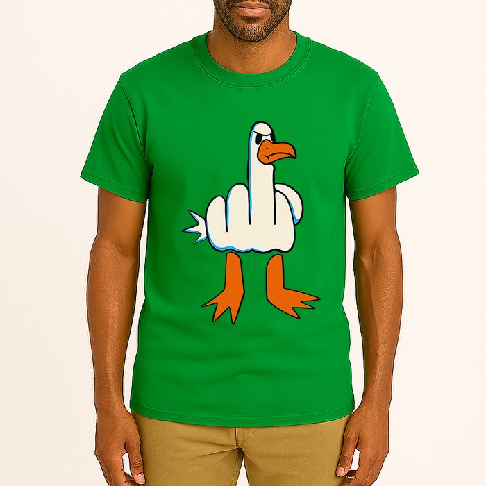 I DonT Give A Duck Middle Finger Funny Offensive Rude Tall T-Shirt