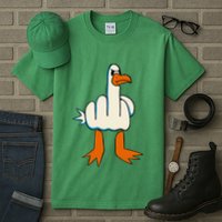 I DonT Give A Duck Middle Finger Funny Offensive Rude Tall T-Shirt