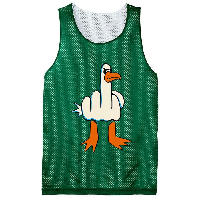 I DonT Give A Duck Middle Finger Funny Offensive Rude Mesh Reversible Basketball Jersey Tank