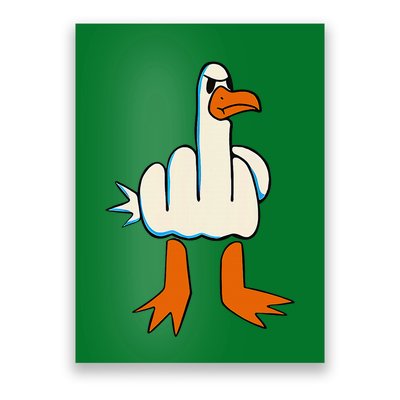 I DonT Give A Duck Middle Finger Funny Offensive Rude Poster