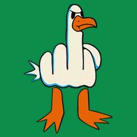 I DonT Give A Duck Middle Finger Funny Offensive Rude Poster