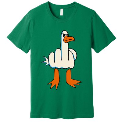I DonT Give A Duck Middle Finger Funny Offensive Rude Premium T-Shirt