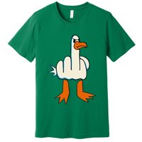 I DonT Give A Duck Middle Finger Funny Offensive Rude Premium T-Shirt