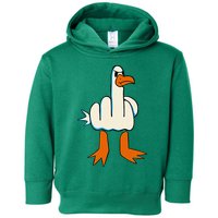 I DonT Give A Duck Middle Finger Funny Offensive Rude Toddler Hoodie