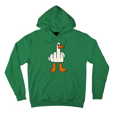 I DonT Give A Duck Middle Finger Funny Offensive Rude Tall Hoodie