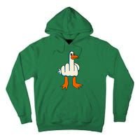 I DonT Give A Duck Middle Finger Funny Offensive Rude Tall Hoodie