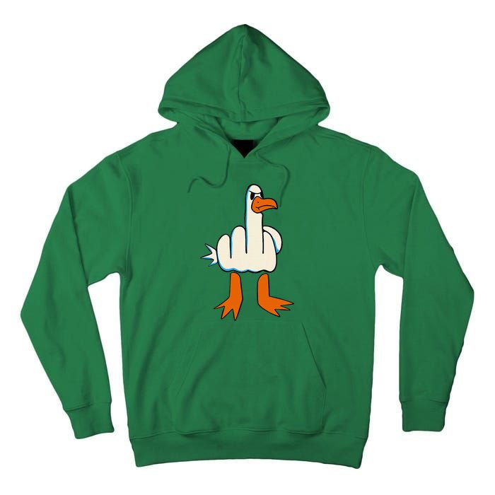 I DonT Give A Duck Middle Finger Funny Offensive Rude Tall Hoodie