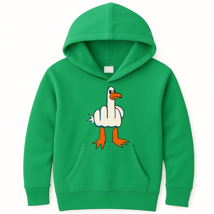 I DonT Give A Duck Middle Finger Funny Offensive Rude Kids Hoodie