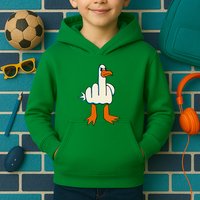 I DonT Give A Duck Middle Finger Funny Offensive Rude Kids Hoodie