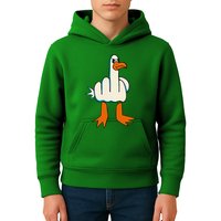 I DonT Give A Duck Middle Finger Funny Offensive Rude Kids Hoodie