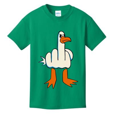 I DonT Give A Duck Middle Finger Funny Offensive Rude Kids T-Shirt