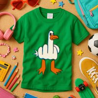I DonT Give A Duck Middle Finger Funny Offensive Rude Kids T-Shirt
