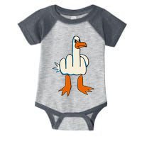 I DonT Give A Duck Middle Finger Funny Offensive Rude Infant Baby Jersey Bodysuit