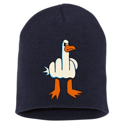 I DonT Give A Duck Middle Finger Funny Offensive Rude Short Acrylic Beanie