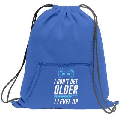 I Dont Get Older I Level Up Gamer Gift Sweatshirt Cinch Pack Bag