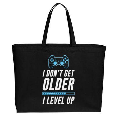 I Dont Get Older I Level Up Gamer Gift Cotton Canvas Jumbo Tote