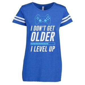 I Dont Get Older I Level Up Gamer Gift Enza Ladies Jersey Football T-Shirt