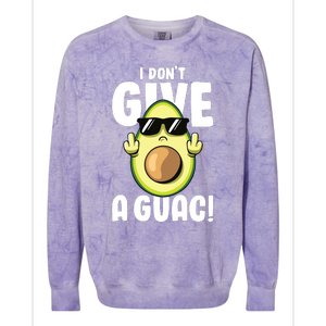 I Dont Give A Guac Love Avocado Guacamole Funny Vegan Colorblast Crewneck Sweatshirt